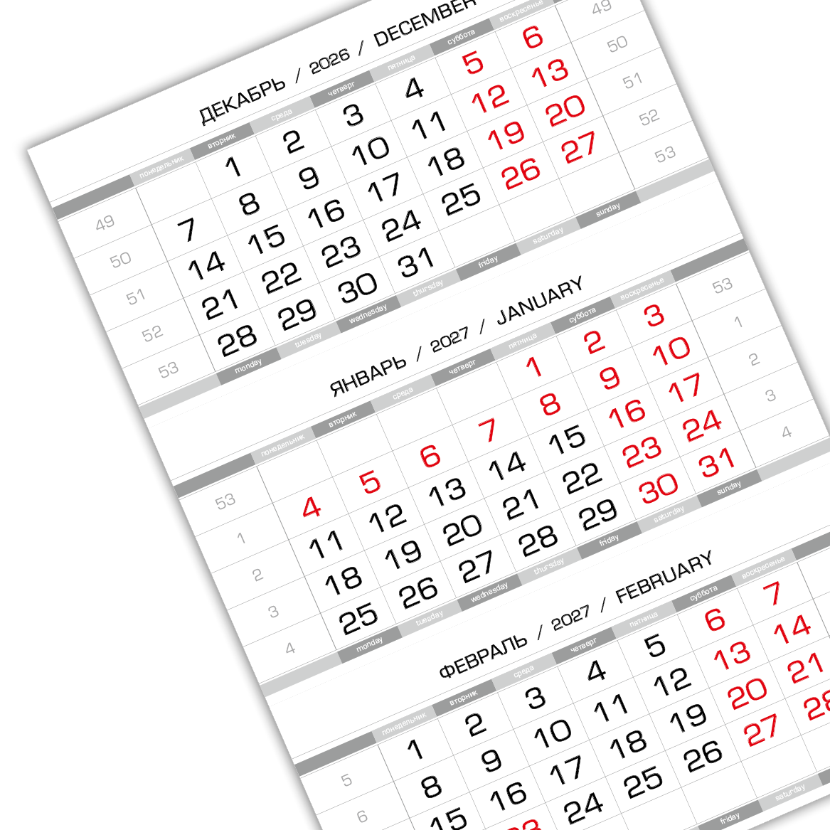 2027 - ЕВРОПА арктик  мини 1-сп (1 х 297*445)  серебристо-белый